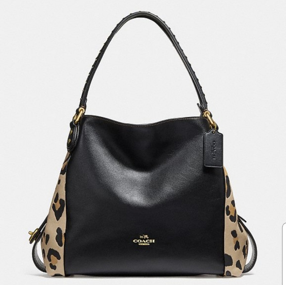 Price Drop Coach Edie 31 leopard shoulder bag